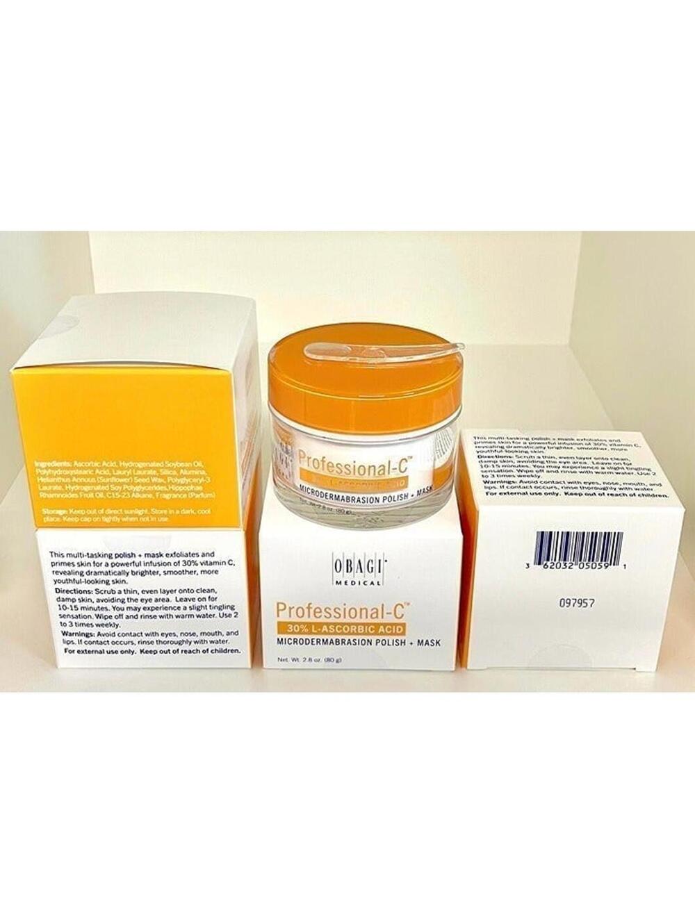 1x NEW Obagi Professional C Microdermabrasion POLISH+MASK 30% L-Ascorbic Acid